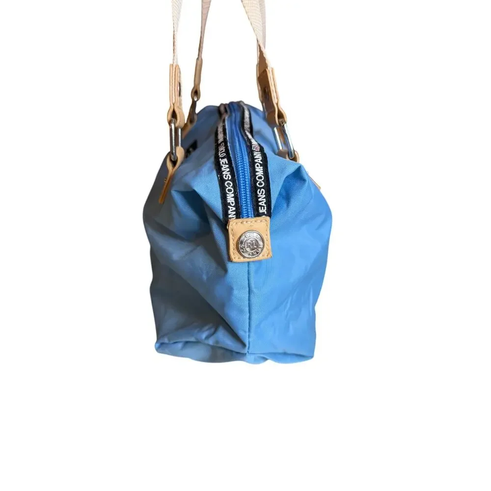 Vintage Y2K Polo Jeans Company Nylon Top Handle Bag Blue